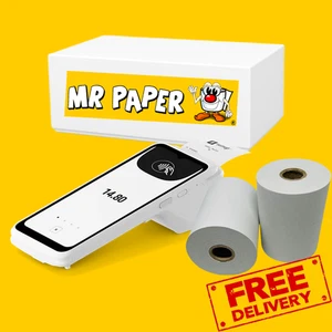 SumUp Terminal  57mm x 40mm Thermal Till Rolls - Box of 20 Rolls - Picture 1 of 3