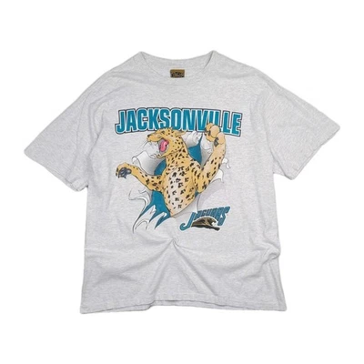 Camiseta De Colección 1993 Jacksonville Jaguars Banned Logo Break Through Talla L-XL Foto 1 de 4