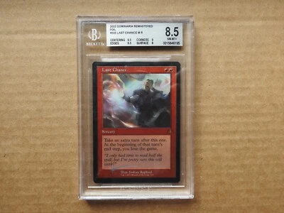Last Chance Retro FOIL BGS 8.5 [Dominaria Remastered] Mtg Magic Free Tracking! - Image 1 of 2