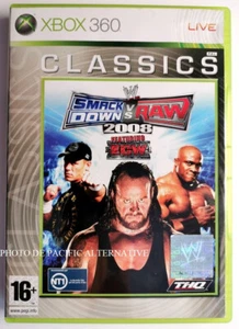 jeu WWE SMACKDOWN vs RAW 2008 pour XBOX 360 francais COMPLET catch combat X360 - Foto 1 di 1