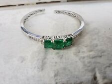 💎 Stunning 13.85 CTW Emeraldine Quartz & Topaz 925 Bracelet ready for gifting!