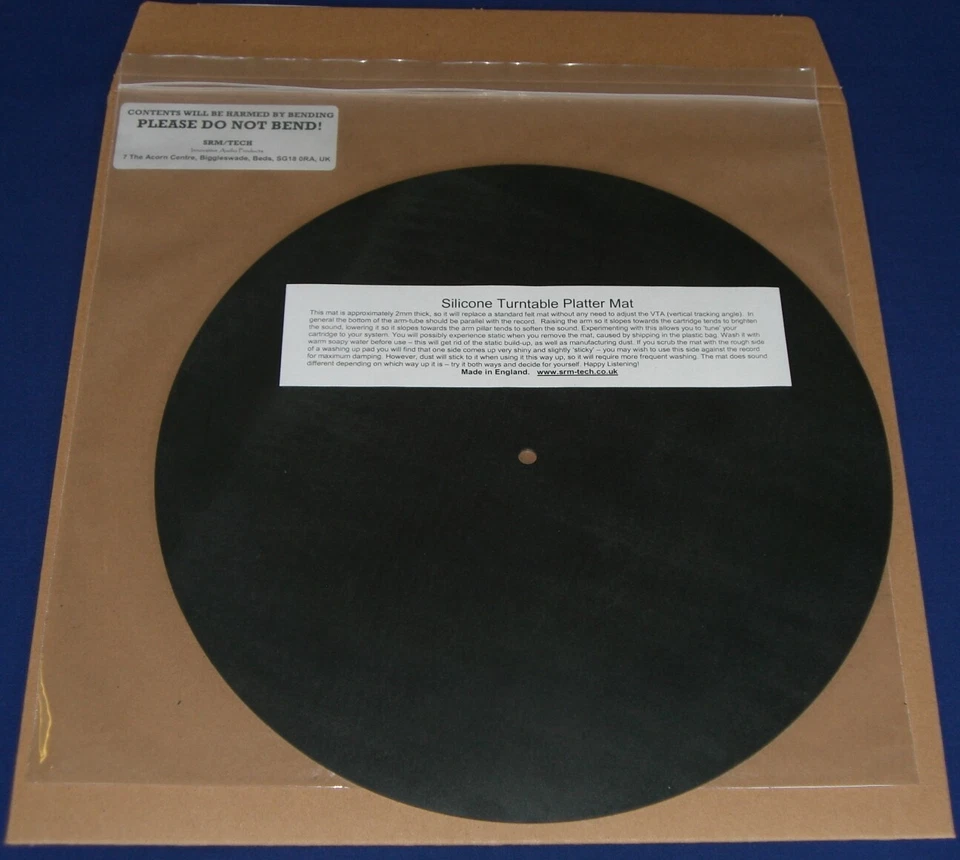 SRM TECH EXTRA THICK & HEAVY SILICONE TURNTABLE PLATTER MAT - Image 1 of 1