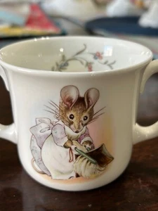 Vintage Royal Albert Beatrix Potter Hunca Munca Two Handled Childs Mug 1986 - Picture 1 of 6