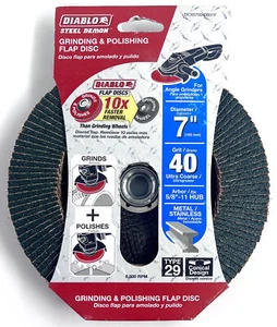 Diablo DCX070040B01F 7in 40 Grit Grinding & Polishing Flap Disc - Picture 1 of 1
