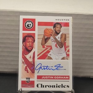 2021-22 Chronicles Draft Pick Justin Gorham RC Auto Chronicles Houston Cougars