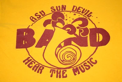 ASU T-Shirt VTG Size S 80s Arizona State Band Graphic Shirt c.1985 - Image 1 of 4