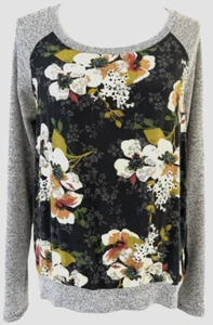 Kut From the Kloth Sz M Raglan Top Floral Long Sleeve Multicolor - Picture 1 of 11