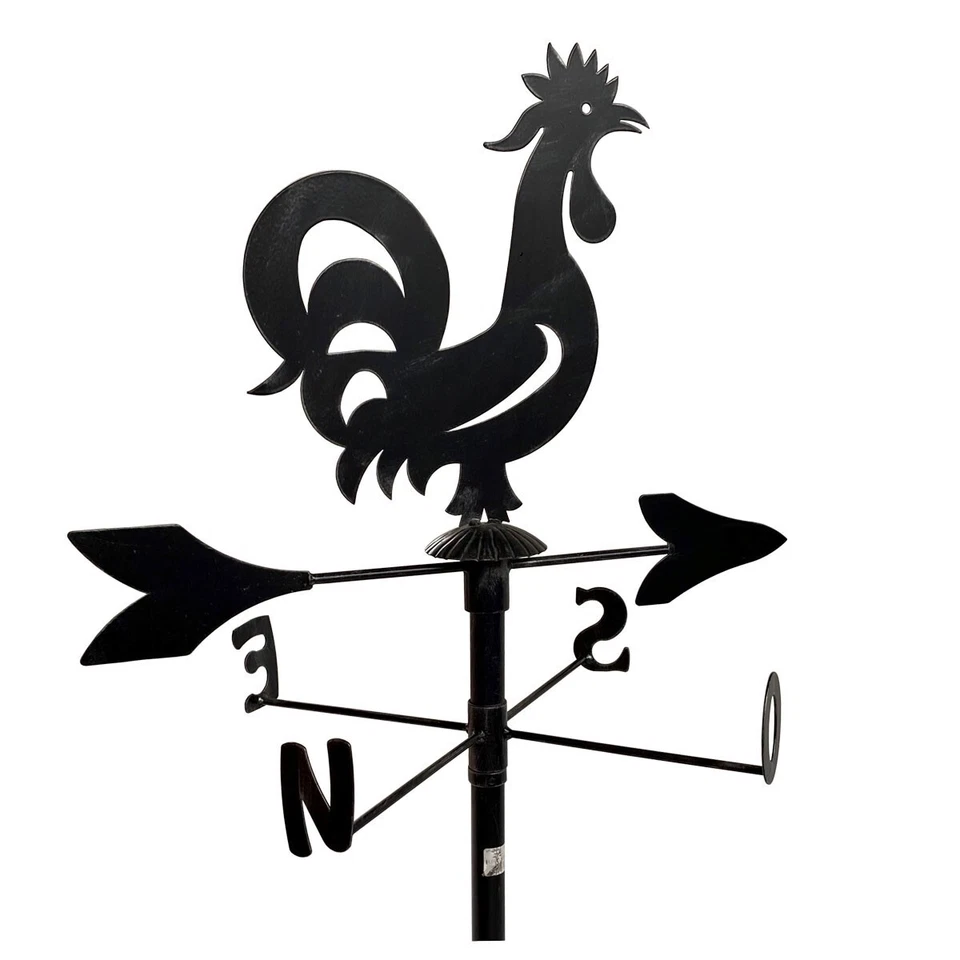 Gallo galletto segnavento in ferro banderuola cardinali grande 70 x 70 tetto - Immagine 1 di 2