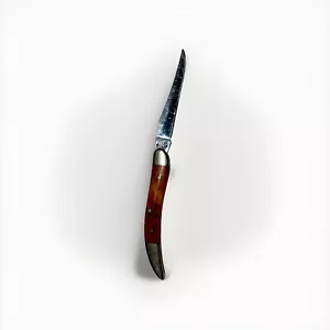 Vintage 1990’s xxToothpick Damascus Steel Natural Maple Burl 15093 Pocket Knife - Picture 1 of 9