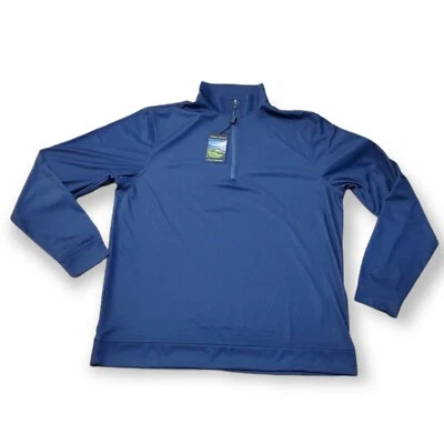 Pullover Pebble Beach Azul Oscuro Performance 1/4 Manga Larga Azul Mediano Foto 1 de 4
