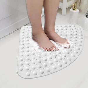 LOPYXBR Corner Shower Mats for inside Shower 70X70Cm White Quadrant Shower Mat N - Picture 1 of 7