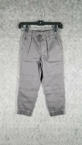 OshKosh B'Gosh Boys Sz 7 Pull-on Twill Joggers Gray NWOT Casual Pants Solid - Picture 1 of 9