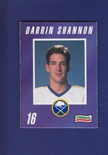 Darrin Shannon 1990-91 Franco-American Buffalo Sabres Hockey #16 (NM) Campbell's