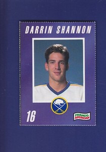 Darrin Shannon 1990-91 Franco-American Buffalo Sabres Hockey #16 (NM) Campbell's