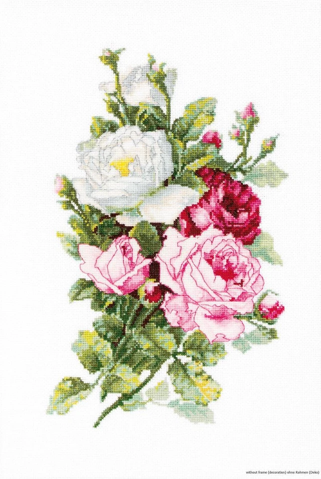 Luca-S counted Cross Stitch kit "Bouquet of Roses", 13,5x21,5cm, DIY - Image 1 of 1