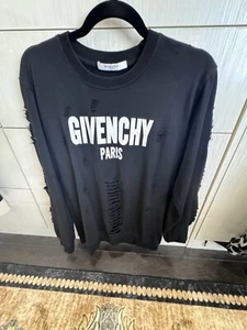 Givenchy Men’s Black Distressed Shirt - Picture 1 of 2