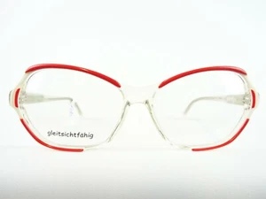 Monturas de gafas de mujer Blogger Vintage años 80 rojo blanco extravagantes grandes nuevas talla M - Imagen 1 de 6