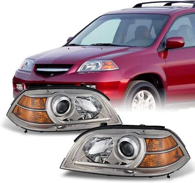 OE 2004 2005 2006 Acura MDX Replacement Headlights Headlamps Front Left+Right - Image 1 of 4