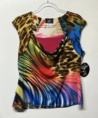 Top tejido sin mangas multicolor Libra para mujer talla L NUEVO Foto 1 de 3