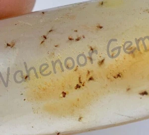 20.00 Ct 100% Natural Yellow Amber Insect Inclusion Certified Loose Gemstone - Picture 1 of 7