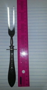 Vintage Webster Sterlingsilber Griff Fleisch Gabel Blumenmuster 8 1/2" kein Mono - Bild 1 von 7