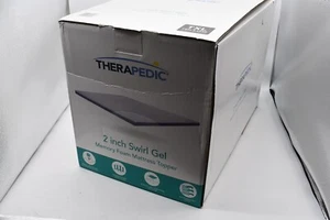 Therapedic 2 Inch Swirl Gel Memory Foam Twin XL Mattress Topper - NEW SEALED - Picture 1 of 2