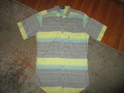 CAMISA PIER CONNECTION AÑOS 80 de colección Gris Amarillo Azul-Verde Manga Corta PEQUEÑA-ALTA Foto 1 de 3