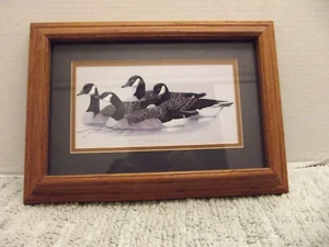 Art LaMay "Double Dating" Signed Print Canadian Geese 1986 Framed/Matted - Picture 1 of 4