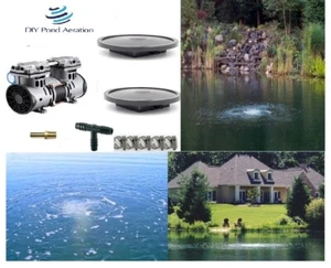 DIY 1/2 HP Fish Pond Aerator KIT w/ 100' WTD Hose + 2-7" Diffusers 1yr Warranty - Picture 1 of 2