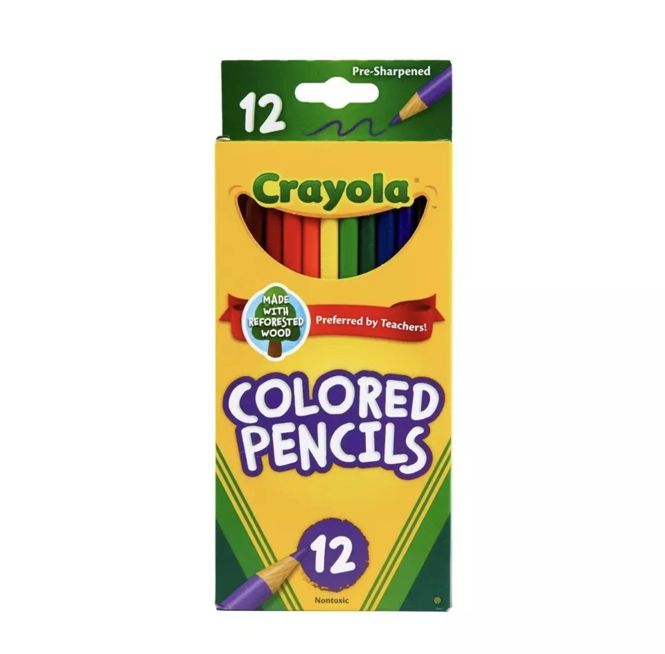 Crayola Colored Pencils (NEW IN BOX, 12 Count, Pre-Sharpened, Bold Colors) - Image 1 of 1