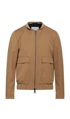 Calvin Klein Camel Wool Blend Bomber Jacket RRP: £430.00 - Image 1 of 4