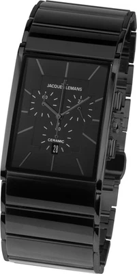 Jacques Lemans - Dublin Chrono Ceramic schwarz - 1-1941C - Herrenuhren - Bild 1 von 4