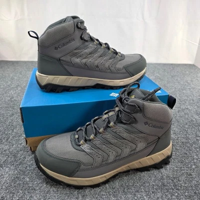 Botas de caminhada Columbia Strata Trail Mid impermeáveis masculinas tamanho 10.5 cinza cidade - Imagem 1 de 4