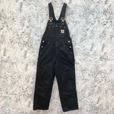 Mono Carhartt Vintage Black Duck para hombre 32W 30L ropa de trabajo usado - Imagen 1 de 4