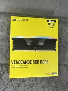 Corsair Vengeance RGB DDR5 64GB RAM (2x32GB) 6400MHz CL32 (CMK64GX5M2B6400C32) - Picture 1 of 1
