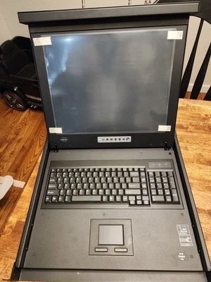 CyberView RKP-1700 1U 17 pulgadas LCD KVM consola cajón con teclado y panel táctil Foto 1 de 4