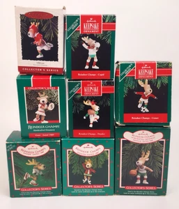 Hallmark CAMPIONI DI RENNE Ornamenti sportivi - SET COMPLETO DI 8 (1986-1993) - Foto 1 di 14