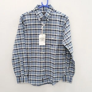 Abercrombie & Fitch Shirt Mens Size S Blue White Check Cotton New NWT RMF-FPL16 - Picture 1 of 7