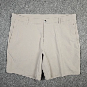 Lululemon ABC Commission Shorts Mens 38 Beige 7" Inseam Casual Stretch Summer - Picture 1 of 12
