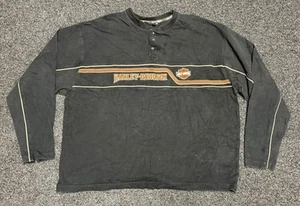 Harley Davidson Henley Hemd 3XL SCHWARZ Herren bestickt - Bild 1 von 2