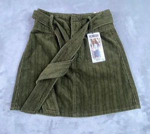 Rewash Brand | Womens | Belted Corduroy Skirt | Dark olive green | Sz 3/26 - Picture 1 of 6