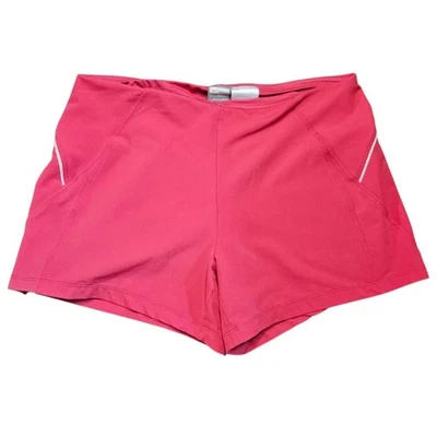 Pantalones cortos deportivos Nike Fit Dry rosa medio con ribete blanco Foto 1 de 4