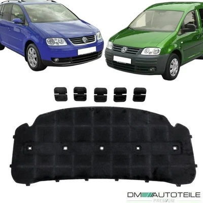 Tappetino isolante cofano isolamento vano motore + kit di montaggio adatto per VW Caddy 3 Touran 1T2 - Immagine 1 di 3
