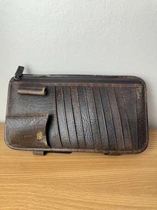 Vintage Orvis Leder Geldbörse Braun 12x7 Mehrzweck Organizer Kartenetui Patina - Bild 1 von 10
