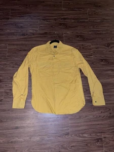 Todd Snyder Shirt Mens Medium Yellow Button Down Long Sleeve Two Chest Pockets - Picture 1 of 4