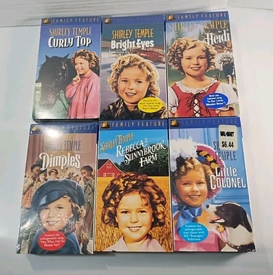 Shirley Temple Movies VHS Lot Of 6 Videos 20th Century Fox Family Feature Series Foto 1 de 4