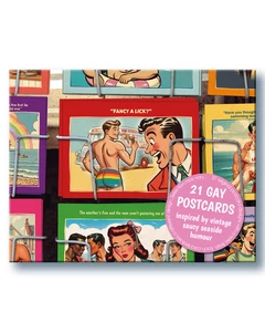 Gay postcard gift set: 21 original vintage-style "saucy seaside postcards" - Picture 1 of 9