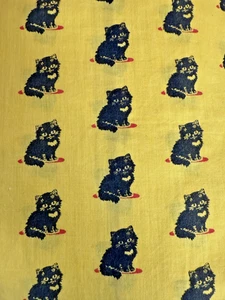 Fabuloso y Raro Saco de Alimentación Vintage Art Deco Estampado Gato Negro - Imagen 1 de 5