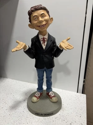复古 Mad Magazine 雕像 Alfred E Neuman 14 英寸树脂 What Me Worry 1999 — 第 1/4 张图片