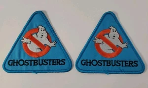 Lot Of 2x Vintage Australia Ghostbusters Triangle Iron On Patch - Picture 1 of 6